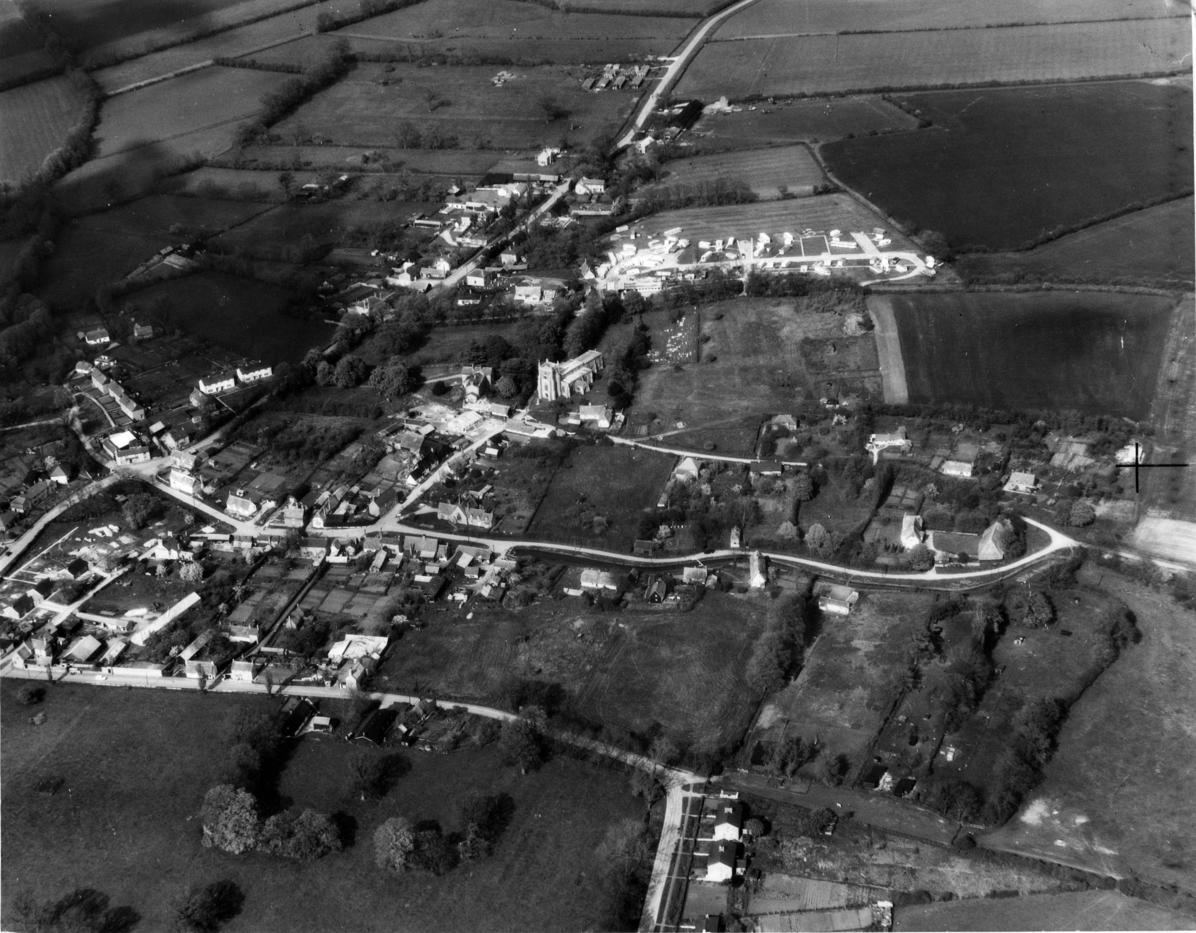 Aerial view of Elsworth in 1963