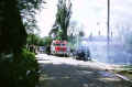 Fire engine and onlookers