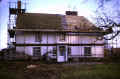 Front of Elsworth manor during restoration work